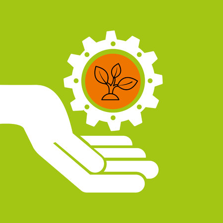 symbol environment gear plant vector illustration eps 10のイラスト素材