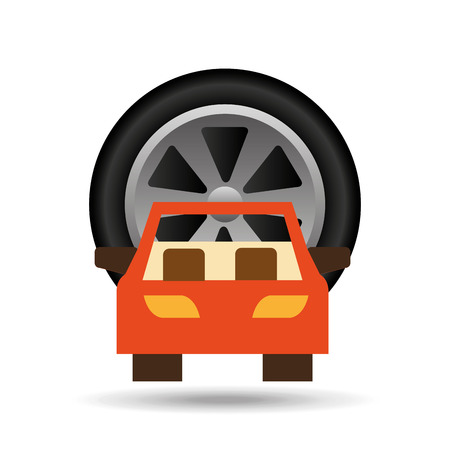 car front wheel icon design vector illustrationのイラスト素材