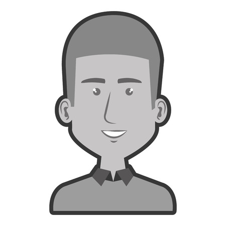 young man avatar character vector illustration designのイラスト素材