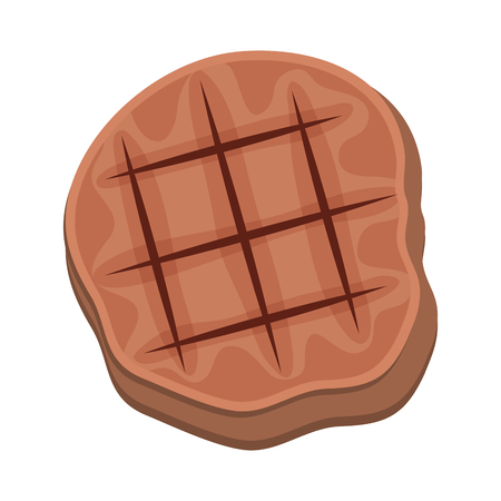 delicious grill meat icon vector illustration designのイラスト素材