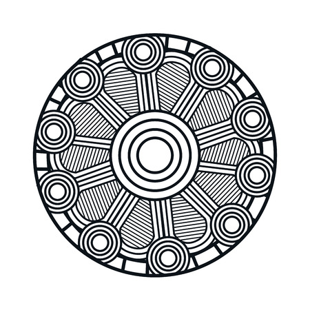 mandala art isolated icon vector illustration designのイラスト素材