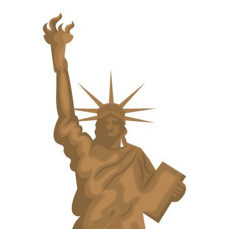 liberty statue new york city vector illustration designのイラスト素材