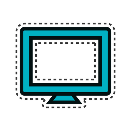 monitor desktop computer icon vector illustration designのイラスト素材