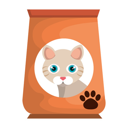 cat bag food mascot vector illustration designのイラスト素材