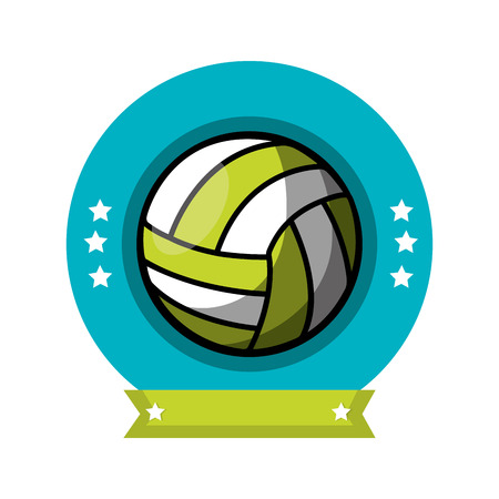 volleyball balloon sport icon vector illustration designのイラスト素材