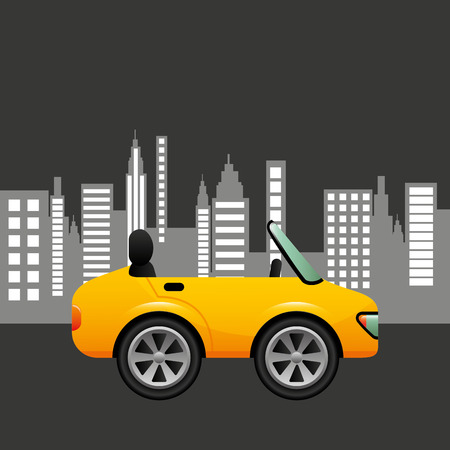 sport car coupe city background design illustrationのイラスト素材