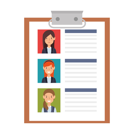 curriculum vitae paper isolated icon illustration designのイラスト素材