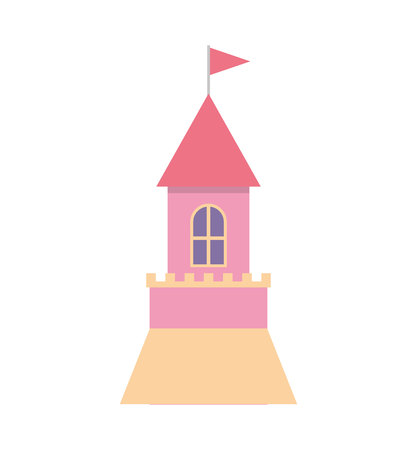 cute castle isolated icon vector illustration designのイラスト素材