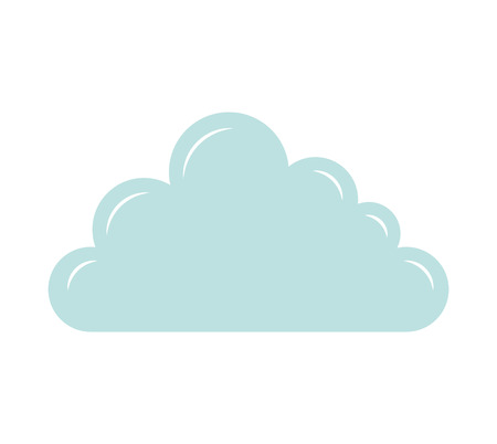 cute cloud isolated icon vector illustration designのイラスト素材