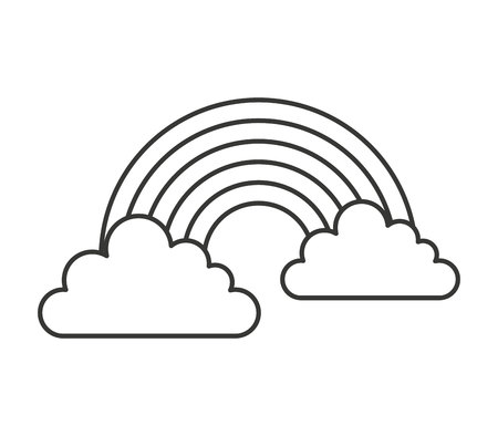 cute rainbow isolated icon vector illustration designのイラスト素材