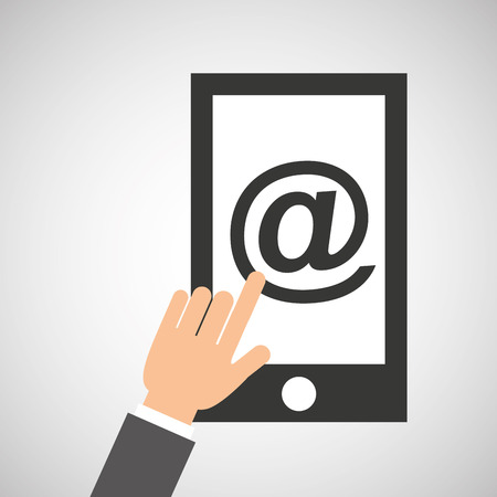 smartphone app mail social media icon vectorのイラスト素材