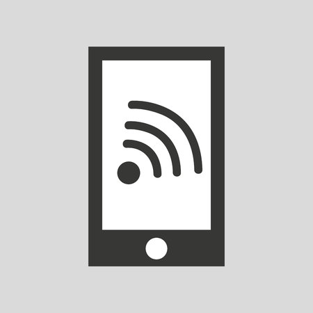 smartphone app wifi social media icon vector illustrationのイラスト素材