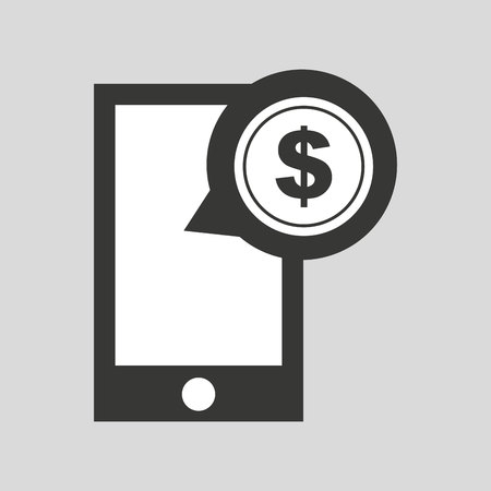 network smartphone digital money dollar vector illustrationのイラスト素材