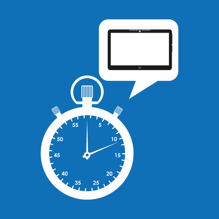 technology clock social media design vectorのイラスト素材