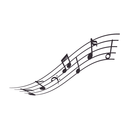 music note isolated icon vector illustration designのイラスト素材