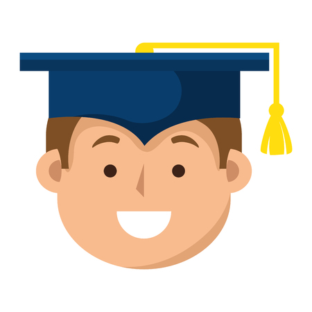 student graduation uniform icon vector illustration designのイラスト素材