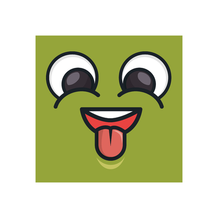 face square emoticonのイラスト素材