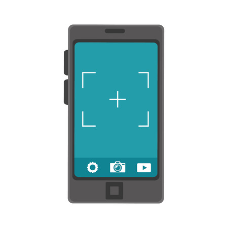 smartphone device with photographic app vector illustration designのイラスト素材