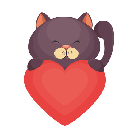 cute cat mascot icon vector illustration designのイラスト素材