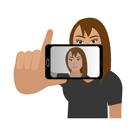 selfie photographic concept icon vector illustration designのイラスト素材