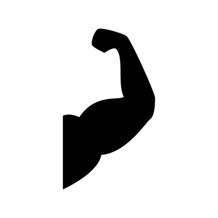arm bodybuilder silhouette icon vector illustration designのイラスト素材