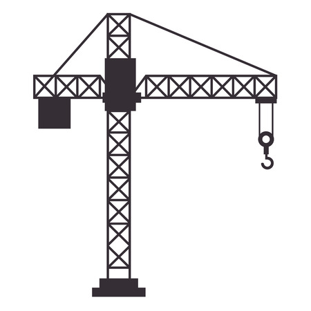 crane construction isolated icon vector illustration designのイラスト素材