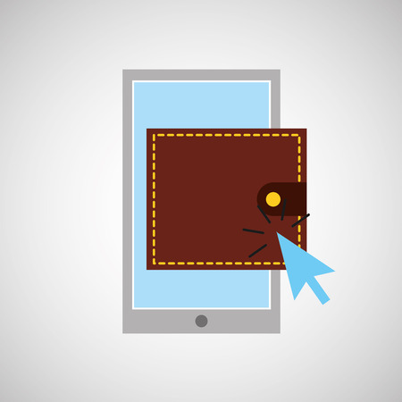 smartphone shopping online save money graphic vector illustrationのイラスト素材