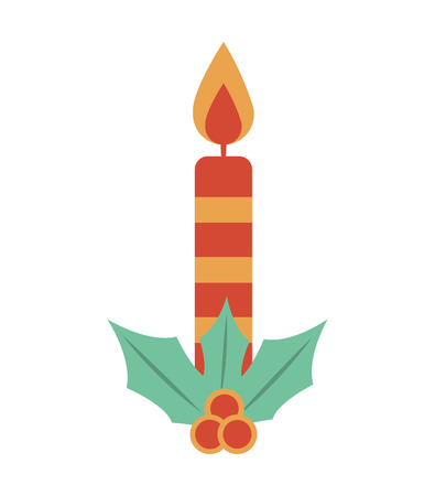 christmas candle decorative icon vector illustration designのイラスト素材