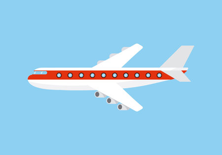 airplane vehicle icon over blue background. vector illustration