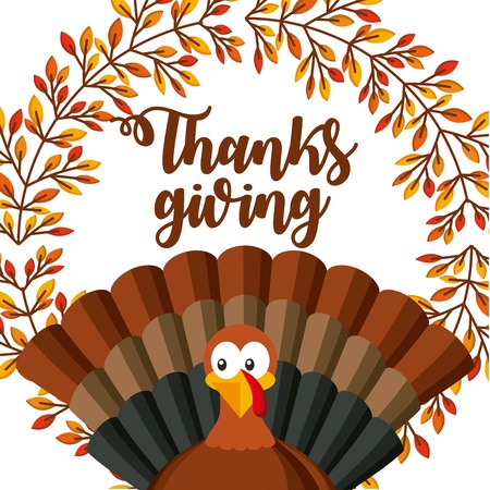 happy thanksgiving card. colorful design. vector illustrationのイラスト素材