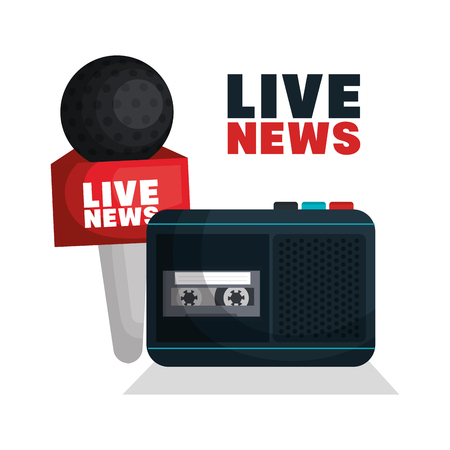 live news equipment icon vector illustration designのイラスト素材