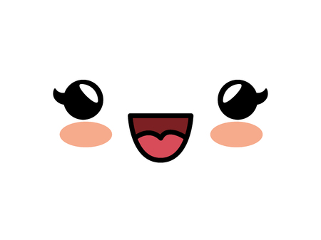 emoticon style icon vector illustration designのイラスト素材