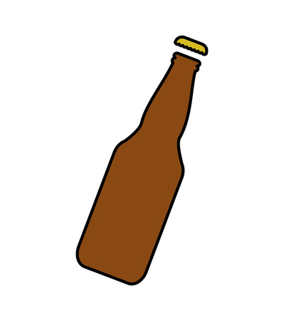 beer bottle isolated icon vector illustration designのイラスト素材