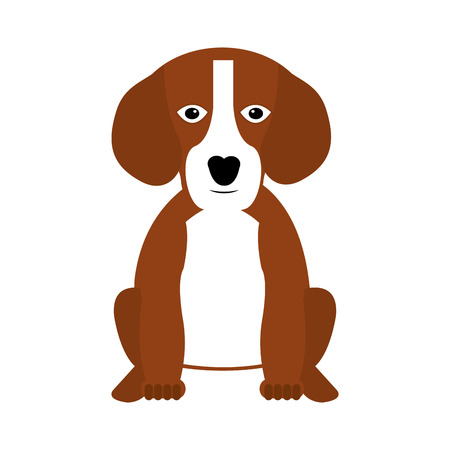 cute dog mascot icon vector illustration designのイラスト素材