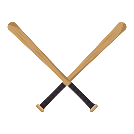 baseball crossed bats icons vector illustrationのイラスト素材
