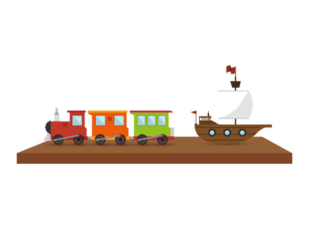Shelf with toys icon vector illustration designのイラスト素材