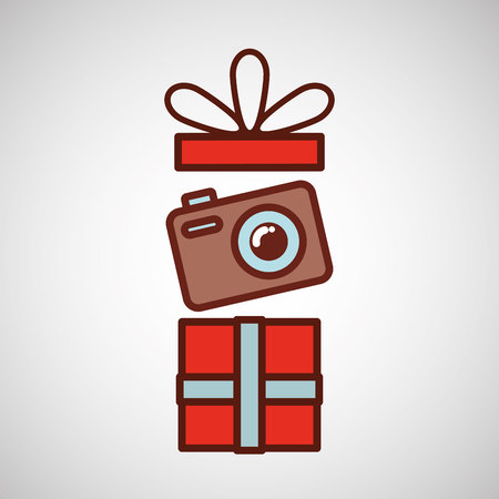 fathers day gift camera icon design vectorのイラスト素材