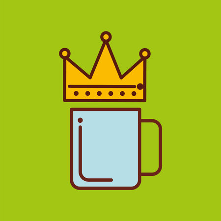 fathers day cup coffee and camera vector illustrationのイラスト素材