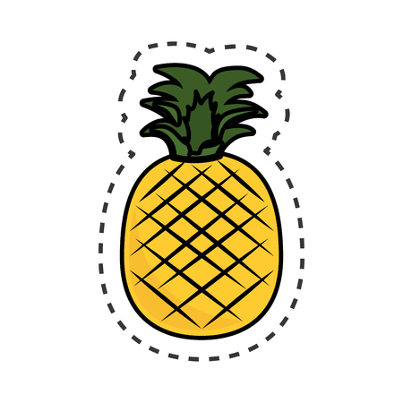fresh fruit isolated icon vector illustration designのイラスト素材