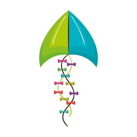 kite flying toy isolated icon vector illustration designのイラスト素材