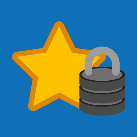 hand hold protected concept data favorite padlock vector illustration eps 10のイラスト素材