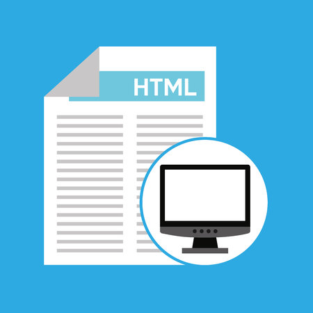 computer web development language vector illustrationのイラスト素材