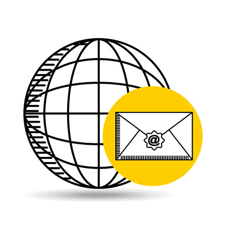 global email concept world message vector illustrationのイラスト素材
