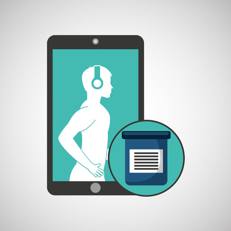 medical health application sample test bottle design vector illustrationのイラスト素材