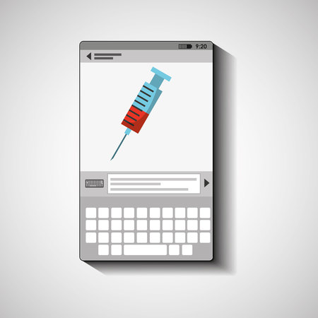 mobile device health care laboratory vector illustrationのイラスト素材