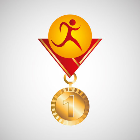 gold medal athletics icon vector illustration eps 10のイラスト素材