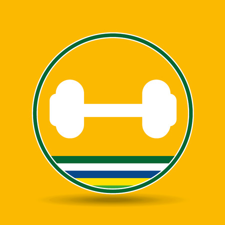 barbell weight sport badge icon vector illustration eps 10のイラスト素材