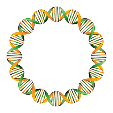 Molecular structure of DNA vector illustration designのイラスト素材
