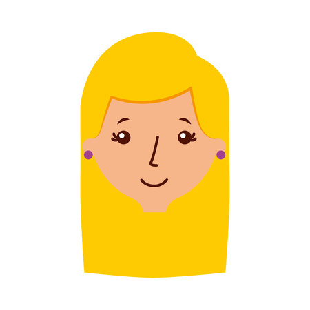young woman avatar character vector illustration designのイラスト素材