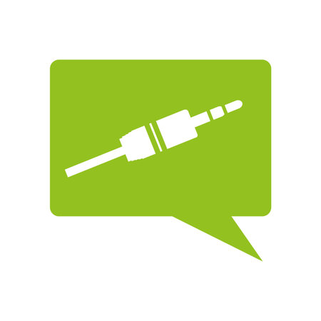 audio plug connector icon vector illustration design